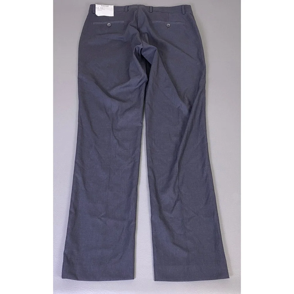 Kenneth Cole Reaction Techni-Cole Dress Pants Men's 33x32 Grey Stretch New‎ NWT